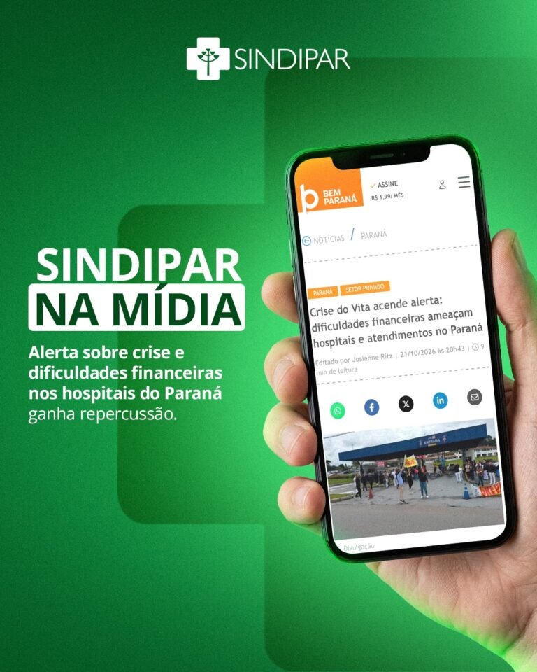 Sindipar na mídia: alerta sobre crise e dificuldades financeiras nos hospitais do Paraná ganha repercussão